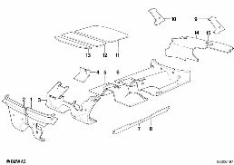 SOUND INSULATION diagram for BMW 7 Series E23 733i