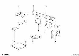 SOUND INSULATING FRONT diagram for BMW 7 Series E23 733i