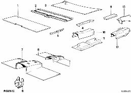 SOUND INSULATION diagram for BMW 6 Series E24 633CSi