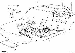 SOUND INSULATION diagram for BMW 5 Series E28 M535i