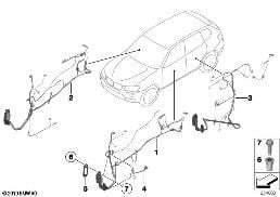 DOOR CABLE HARNESSES diagram for BMW X3 F25 28iX