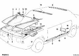 SOUND INSULATING FRONT diagram for BMW 5 Series E28 M535i