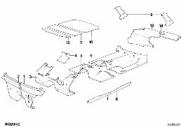 SOUND INSULATION diagram for BMW 7 Series E23 733i