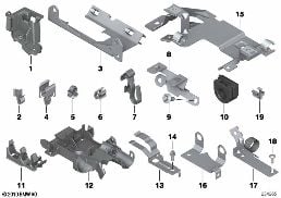 CABLE HARNESS FIXINGS diagram for BMW 3 Series F34 GT 335iX