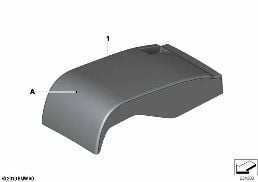 INDI. COVER, COMFORT SEAT, CENTER REAR diagram for BMW 7 Series F02 LCI 730Ld