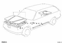 Geluidsisolatie diagram for BMW 3 Series E30 324td