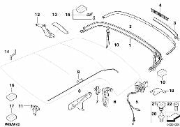 FOLDING TOP MOUNTING PARTS