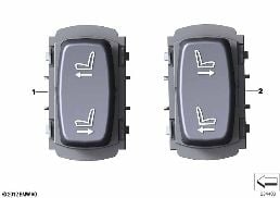 SWITCH FOR SEAT ADJUSTMENT, REAR ENTRY diagram for BMW 6 Series F06 Gran Coupé 640dX