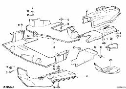 HEAT INSULAT./ENGINE COMPARTM.SCREENING diagram for BMW 5 Series E28 M535i