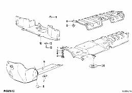HEAT INSULATION diagram for BMW 3 Series E30 325i