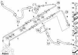 BRAKE PIPE REAR diagram for BMW X6 E71 M