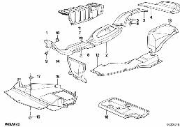 HEAT INSULAT./ENGINE COMPARTM.SCREENING diagram for BMW 7 Series E23 728