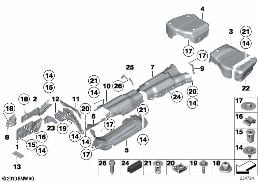 Isı yalıtımı diagram for BMW 7 Series F03 750LiS