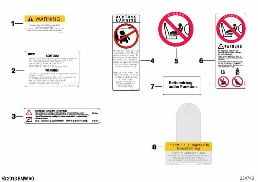 INSTRUCTION NOTICE, AIRBAG diagram for BMW 8 Series E31 850Ci