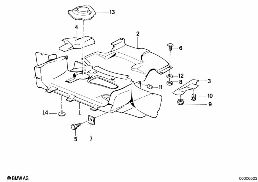 Afscherming motorruimte/luchtgeleiding diagram for BMW 3 Series E30 324td