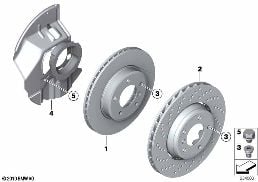 Frein de roue av-disque de frein diagram for BMW Z4 E85 2.5i