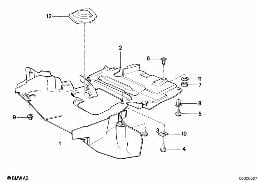 Wärmeisolierung/Abschirmung Motorraum diagram for BMW 5 Series E28 524td
