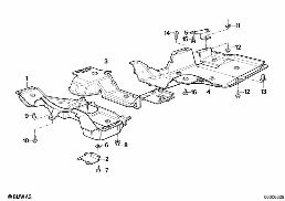 SHIELDING, ENGINE COMPARTMENT/AIR DUCTS diagram for BMW 5 Series E34 525tds