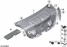 饰件 后行李箱盖 diagram for BMW 5 Series F10 530dX