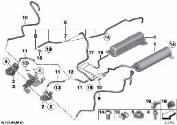 VACUUM CONTROL EXHAUST TURBOCHARGER diagram for BMW 6 Series F12 LCI 650i