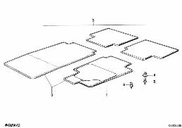 FLOOR MATS diagram for BMW 5 Series E28 M535i