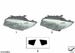 Strålkastare diagram for BMW 1 Series E82 135i