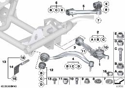 Sup.assale anter./braccio trasv./tirante diagram for BMW Rolls-Royce Phantom RR1 Phantom