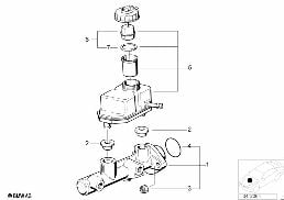 Κεντρική αντλία φρένων/δοχείο διαστολής diagram for BMW 3 Series E36 M3