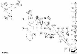 แผ่นปิดเสา A / B / C / D diagram for BMW X5 E70 3.0si