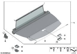 Afdekscherm bagageruimte diagram for BMW X3 F25 28iX