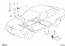 Bodenverkleidung diagram for BMW 7 Series E32 750iL