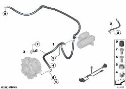 CABLE, STARTER diagram for BMW 6 Series E64 LCI 630i