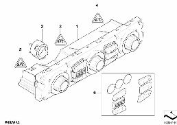 Panel obsługi autom. klim., High diagram for BMW 6 Series E63 LCI 630i