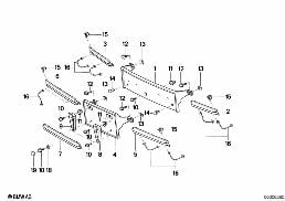 Nummerplaat-vulplaat diagram for BMW 8 Series E31 850Ci