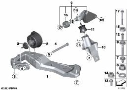 Şanzıman bağlantısı diagram for BMW 5 Series F07 GT LCI 530dX
