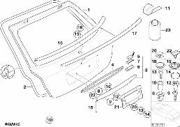 Πίσω καπό/επιμέρους εξαρτήματα diagram for BMW 3 Series E46 316ti