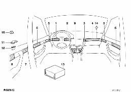 FINE WOOD TRIM diagram for BMW 5 Series E34 M5 3.8