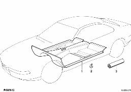 Vloerbekleding diagram for BMW 8 Series E31 850Ci