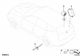 Park Distance Control (PDC) diagram for BMW X3 E83 2.0i