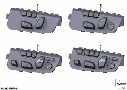 SWITCH, SEAT ADJUSTMENT diagram for BMW 6 Series F06 Gran Coupé 640dX