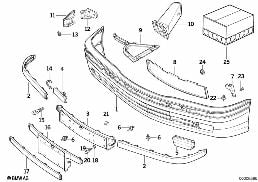 BUMPER, FRONT diagram for BMW 3 Series E36 323i