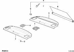 SUN BLIND, REAR WINDOW SHELF diagram for BMW 3 Series E36 323i