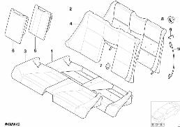 SEAT REAR, UPHOLSTERY & COVER BASE SEAT
