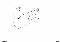 SUN VISORS diagram for BMW 3 Series E36 323i