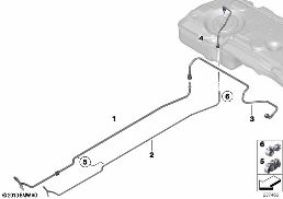Kraftstoffleitung/Befestigungsteile diagram for BMW MINI Paceman R61 Cooper