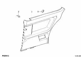 LATERAL TRIM PANEL REAR diagram for BMW 3 Series E36 M3