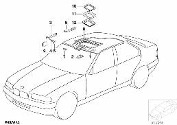 HEADLINING / HANDLE diagram for BMW 3 Series E36 323i