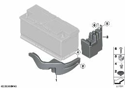 BATTERY CRASH PAD diagram for BMW 6 Series F06 Gran Coupé 640dX