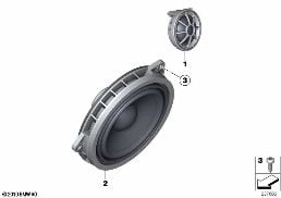 Onderdelen deur voor hifi-systeem diagram for BMW 6 Series F13 650iX 4.4