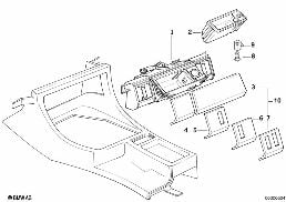 Ablegefach-Ascher vorne diagram for BMW 7 Series E32 750iL